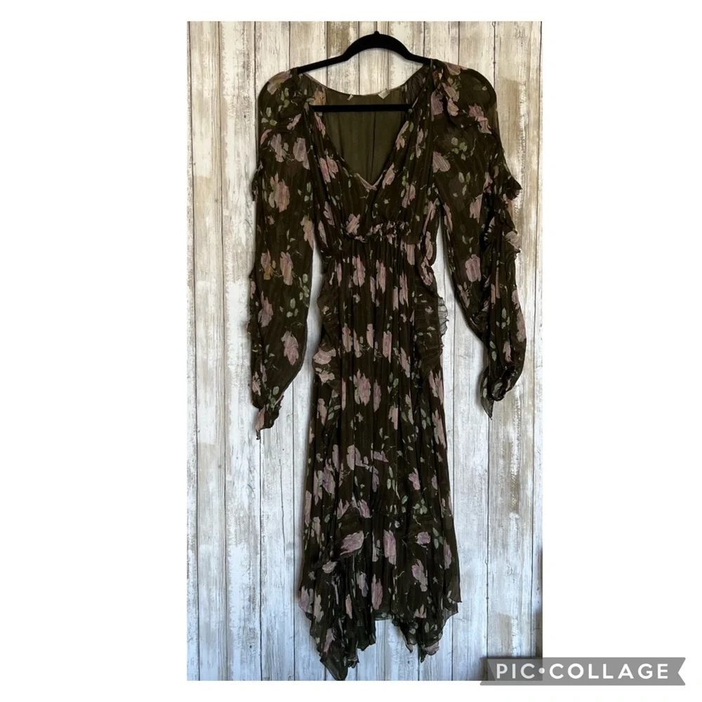 Ulla Johnson Lorelei Floral Ruffle Midi Dress